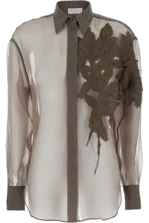 Brunello Cucinelli Mujer, Blusas y Camisas, Marrón, Talla: 2XL
