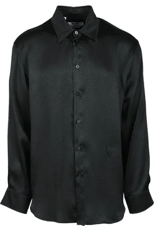 Msgm Hombre, Camisas, Negro, Talla: M