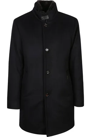 MOORER Hombre, Abrigos, Negro, Talla: XL