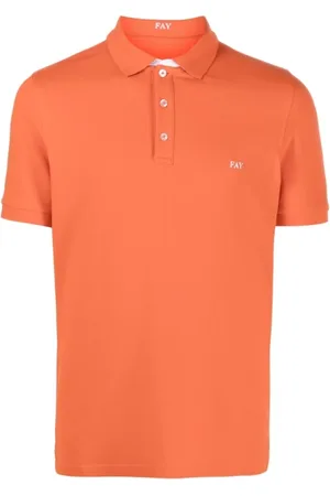 FAY Hombre, Camisetas, Naranja, Talla: S