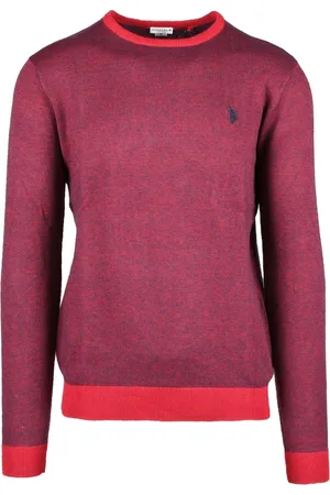 U.S. Polo Assn. Hombre, Jerseys, Rojo, Talla: L