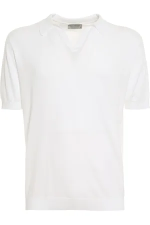 JOHN SMEDLEY Hombre, Camisetas, Blanco, Talla: M