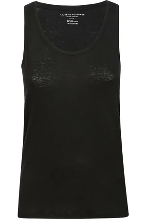 Majestic Mujer, Camisetas, Negro, Talla: M