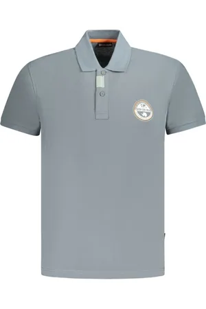 Napapijri Hombre, Camisetas, Gris, Talla: L