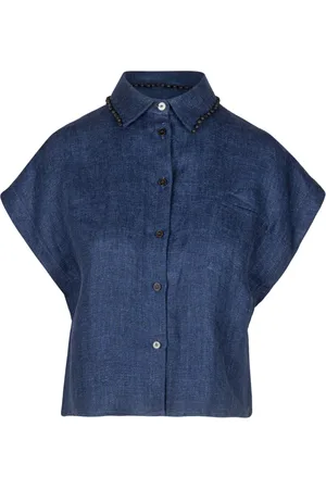 ALYSI Mujer, Blusas y Camisas, Azul, Talla: M