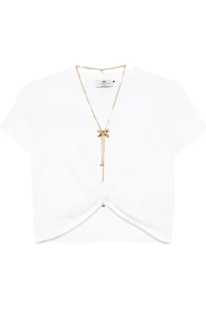 Elisabetta Franchi Mujer, Camisetas, Blanco, Talla: M