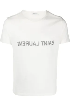 Saint Laurent Hombre, Camisetas, Blanco, Talla: L