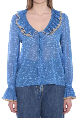 VALENTINO GARAVANI Mujer, Blusas y Camisas, Azul, Talla: S
