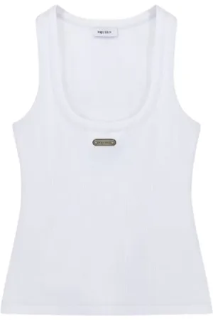 Alexander McQueen Mujer, Camisetas, Blanco, Talla: M