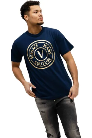 VERSACE Hombre, Camisetas, Azul, Talla: S