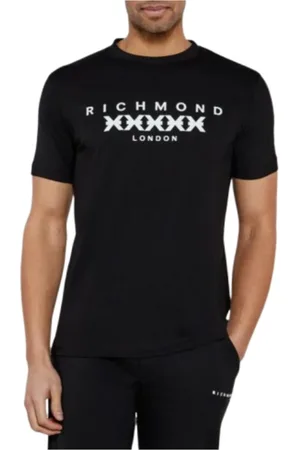 John Richmond Hombre, Camisetas, Negro, Talla: XL