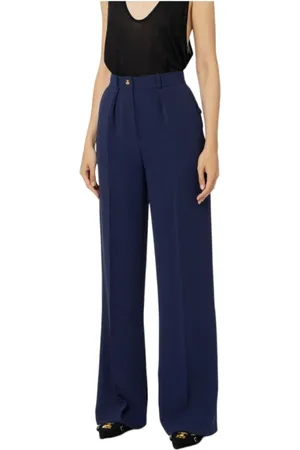 Elisabetta Franchi Mujer, Pantalones, Azul, Talla: L