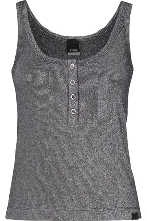 Pinko Mujer, Camisetas, Gris, Talla: M