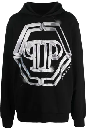 Philipp Plein Hombre, Sudaderas, Negro, Talla: L