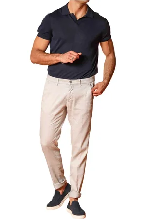 Masons Hombre, Pantalones, Gris, Talla: L