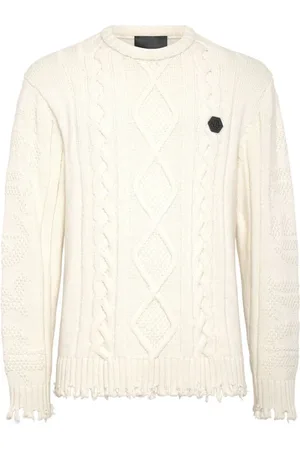 Philipp Plein Hombre, Jerseys, Blanco, Talla: S