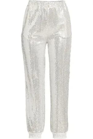 Pinko Mujer, Pantalones, Gris, Talla: S