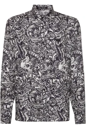 Philipp Plein Hombre, Camisas, Negro, Talla: M
