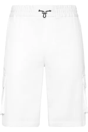 Philipp Plein Hombre, Pantalones cortos, Blanco, Talla: M