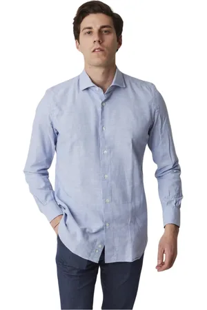 MAZZARELLI Hombre, Camisas, Azul, Talla: M