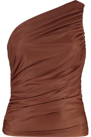 Pinko Mujer, Camisetas, Marrón, Talla: S