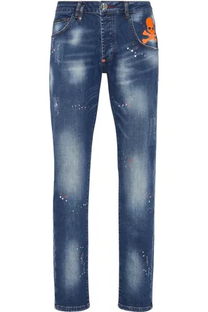 Philipp Plein Hombre, Vaqueros, Azul, Talla: W34