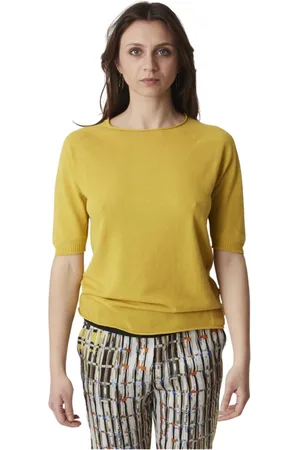 ALPHA STUDIO Mujer, Camisetas, Amarillo, Talla: S