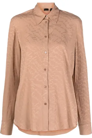 Pinko Mujer, Blusas y Camisas, Marrón, Talla: 2XS