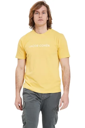 Jacob Cohen Hombre, Camisetas, Amarillo, Talla: 2XL