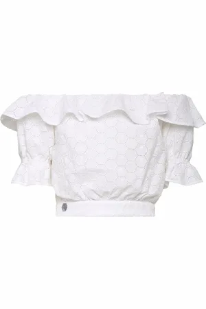 Philipp Plein Mujer, Blusas y Camisas, Blanco, Talla: L