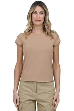 ALPHA STUDIO Mujer, Camisetas, Marrón, Talla: S