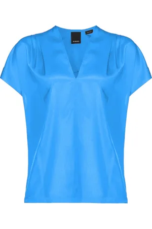 Pinko Mujer, Camisetas, Azul, Talla: L