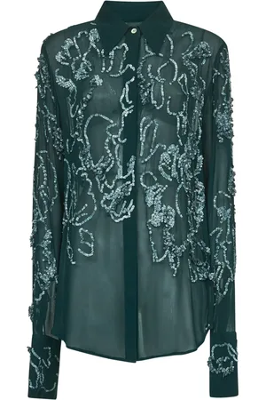 DRIES VAN NOTEN Mujer, Blusas y Camisas, Verde, Talla: L