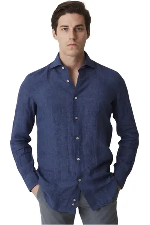 MAZZARELLI Hombre, Camisas, Azul, Talla: L