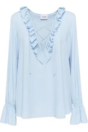 Dondup Mujer, Blusas y Camisas, Azul, Talla: M