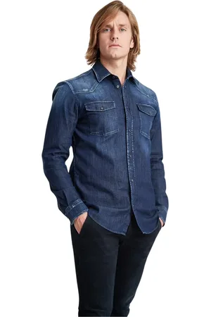 Dondup Hombre, Camisas, Azul, Talla: S