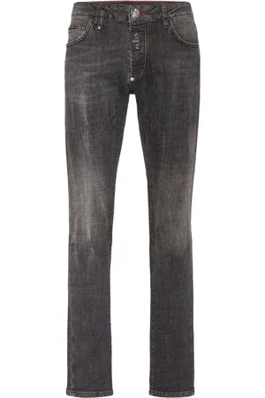 Philipp Plein Hombre, Vaqueros, Gris, Talla: W32