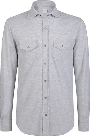 ELEVENTY Hombre, Camisas, Gris, Talla: M