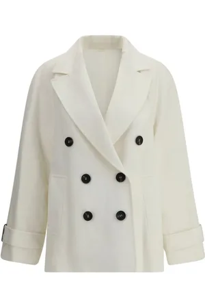 Brunello Cucinelli Mujer, Abrigos, Blanco, Talla: 2XS