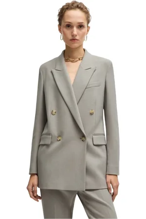 HUGO BOSS Mujer, Chaquetas, Gris, Talla: L
