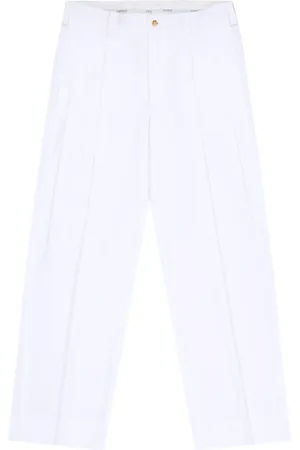 LANEUS Hombre, Pantalones, Blanco, Talla: S