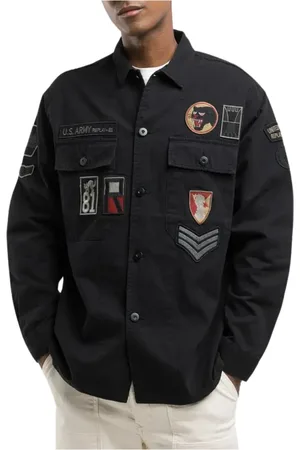 Replay Hombre, Chaquetas, Negro, Talla: L