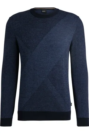 HUGO BOSS Hombre, Jerseys, Azul, Talla: L
