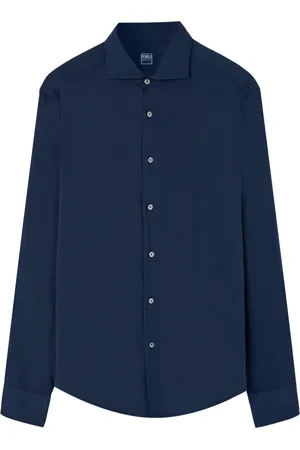 FEDELI Hombre, Camisas, Azul, Talla: 3XL