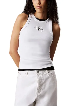 Calvin Klein Mujer, Camisetas, Blanco, Talla: S