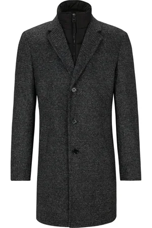 HUGO BOSS Hombre, Abrigos, Negro, Talla: M