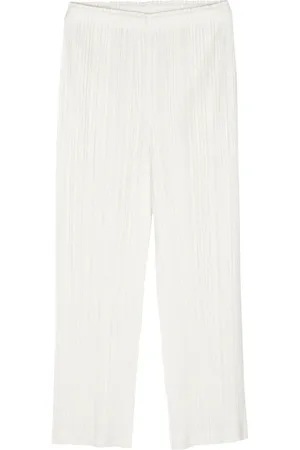 Issey Miyake Mujer, Pantalones, Blanco, Talla: 2XL