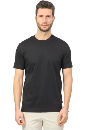 HUGO BOSS Hombre, Camisetas, Negro, Talla: L
