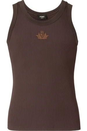 Fendi Hombre, Camisetas, Marrón, Talla: M