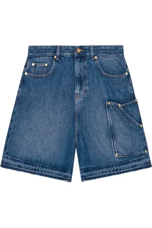 Ganni Mujer, Pantalones cortos, Azul, Talla: W28
